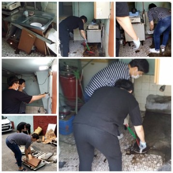 재가가정 방문하여 씽크대 철거 및 가사지원 진행 이미지