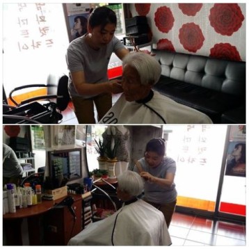 지역 미용실 방문하여 이미용서비스 진행 이미지