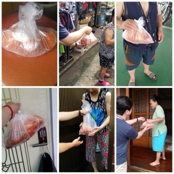 배추김치와 깍두기 재가가정 방문하여 전달 이미지