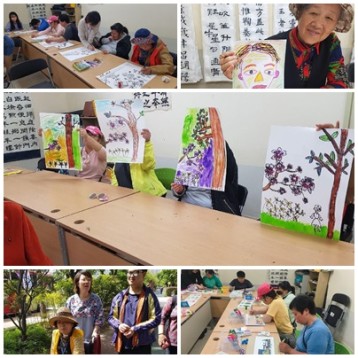 성인미술프로그램 진행 이미지