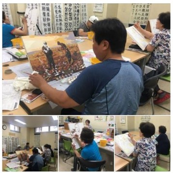 문화지원팀 아이러브페인팅 프로그램 진행 이미지