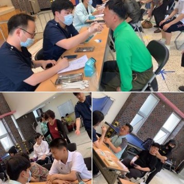 조선대학교치과병원에서 복지관에 찾아와 구강검진 진행 이미지